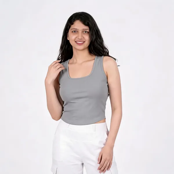 Grey_Sleeveless_Slim_Fit_Tank_Top_for_Women