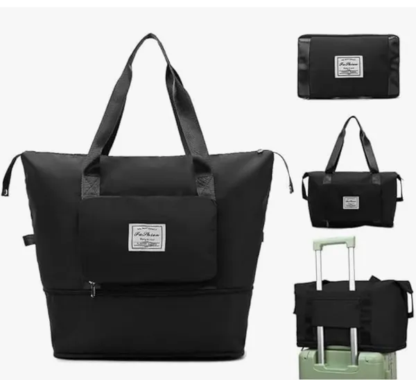 Black_Fabric_Convertible_Travel_Tote_Bag_for_Women
