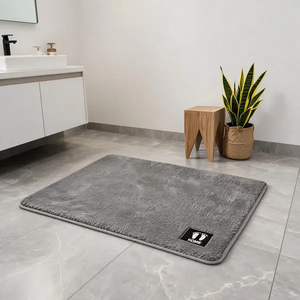 Microfibre_Solid_Grey_Plush_Bath_Mat