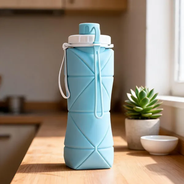 Blue_Silicone_Collapsible_Portable_Water_Bottle