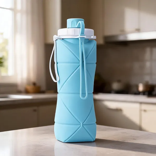 Blue_Silicone_Collapsible_Portable_Water_Bottle
