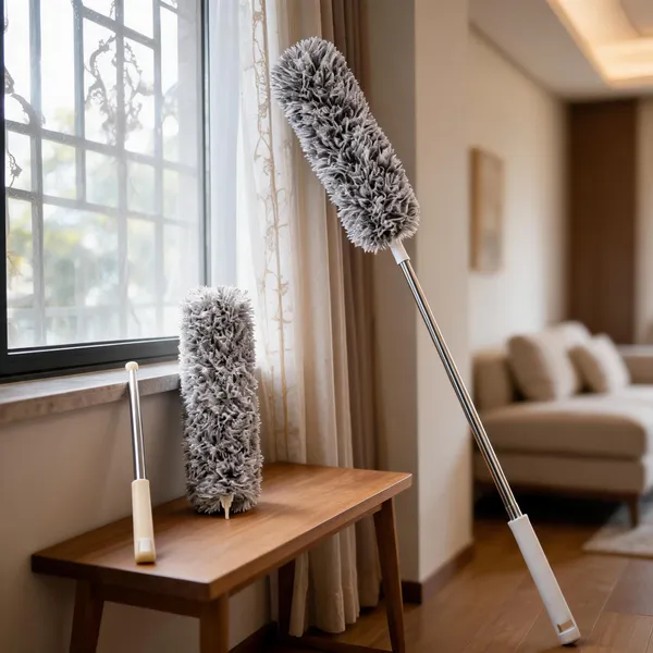 Cotton_Long_Handle_Grey_Microfiber_Cleaning_Duster