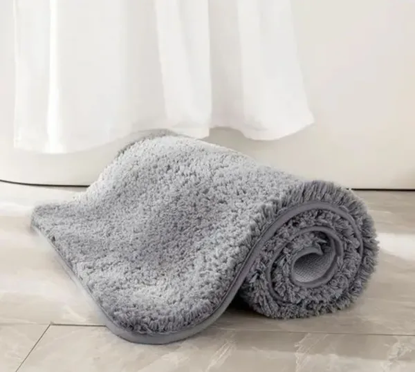 Grey_Plush_Solid_Bath_Mat