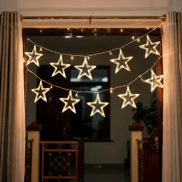 Silicon_Festive_Star_Warm_White_LED_String_Lights