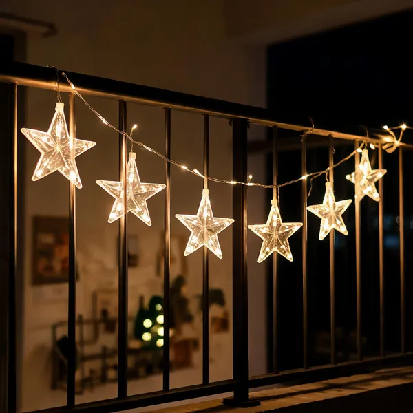Silicon_Festive_Star_Warm_White_LED_String_Lights