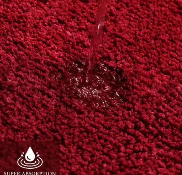 Red_Shaggy_Solid_Bath_Mat