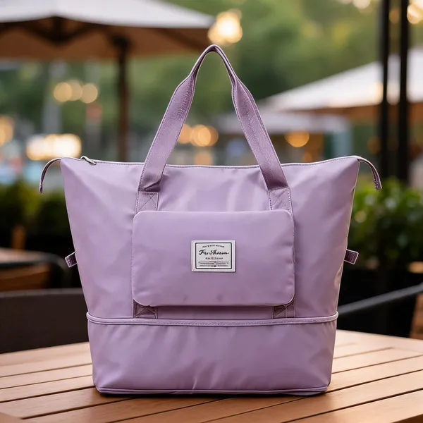 Purple_Leather_Structured_Travel_Tote_Bag_For_Women