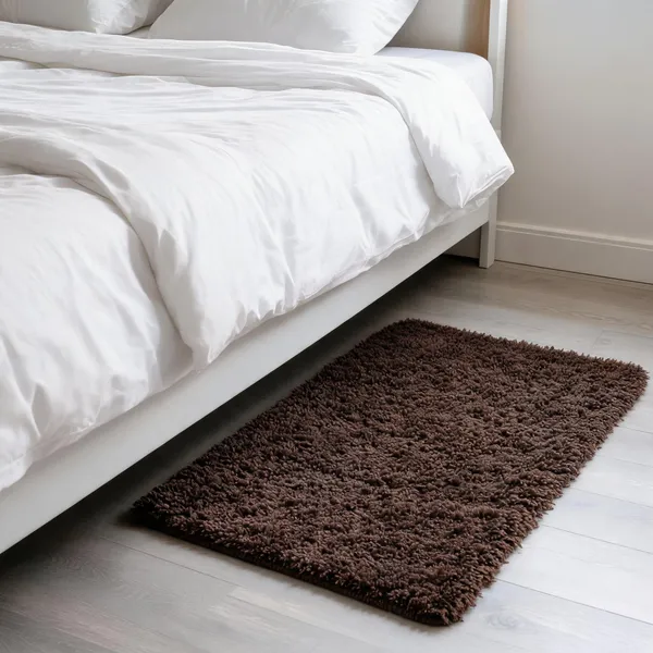 Microfibre_Solid_Brown_Shaggy_Area_Rug