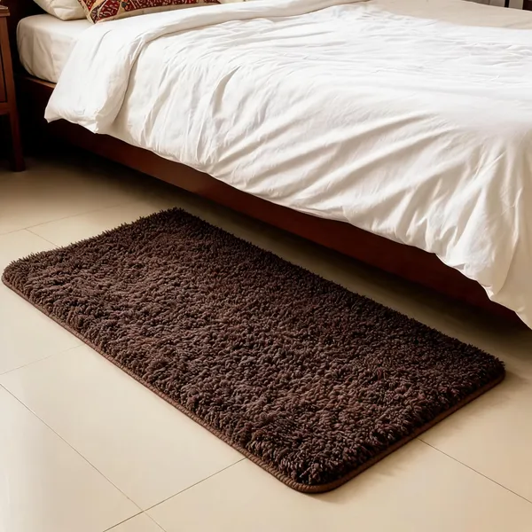 Microfibre_Solid_Brown_Shaggy_Area_Rug