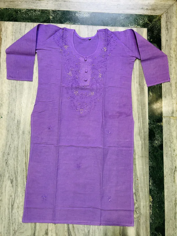Purple_Cambric_Cotton_Straight_Embroidered_Kurta_For_Women