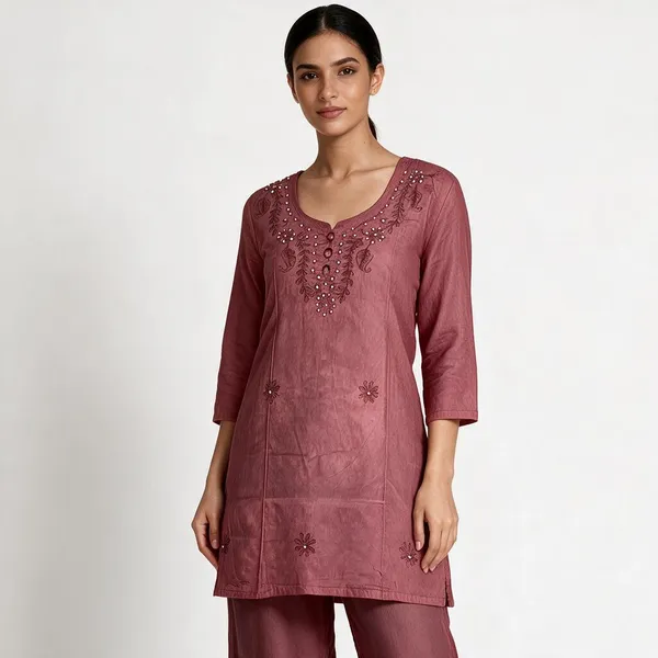 Pink_Cambric_Cotton_Straight_Floral_Embroidered_Kurta_For_Women