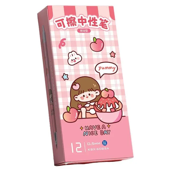 Pink_Plastic_Erasable_Gel_Pen_Writing_&_Note_Taking_(Pack_of_12_)
