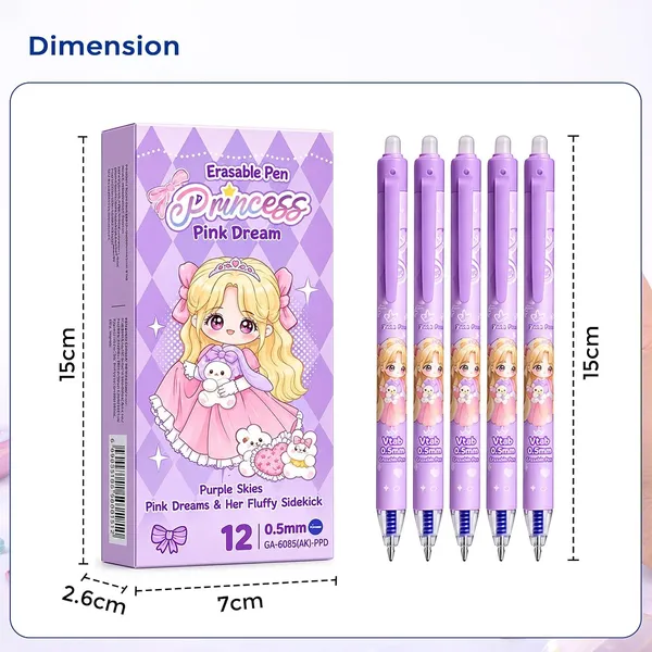 Purple_Plastic_Erasable_Gel_Pen_Writing_&_Note_Taking_(Pack_of_12_)
