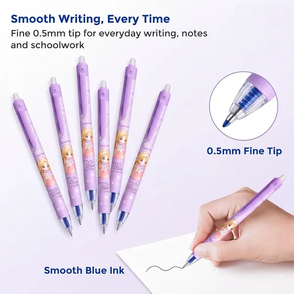 Purple_Plastic_Erasable_Gel_Pen_Writing_&_Note_Taking_(Pack_of_12_)