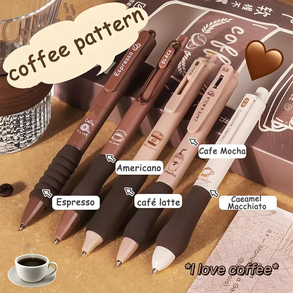 Brown_Plastic_Gel_Pen_Writing_&_Note_Taking_(Pack_of_5_)