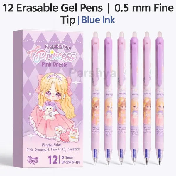 Purple_Plastic_Erasable_Gel_Pen_Writing_&_Note_Taking_(Pack_of_12_)