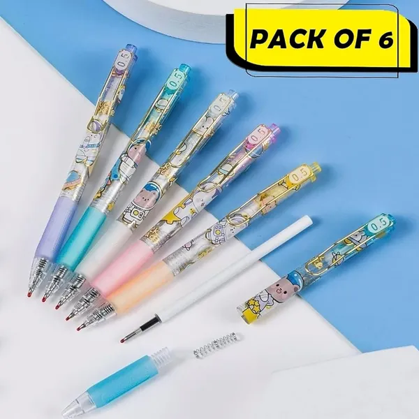 Multicolor_Plastic_Click_Gel_Pen_Writing_&_Note_Taking_(Pack_of_6_)