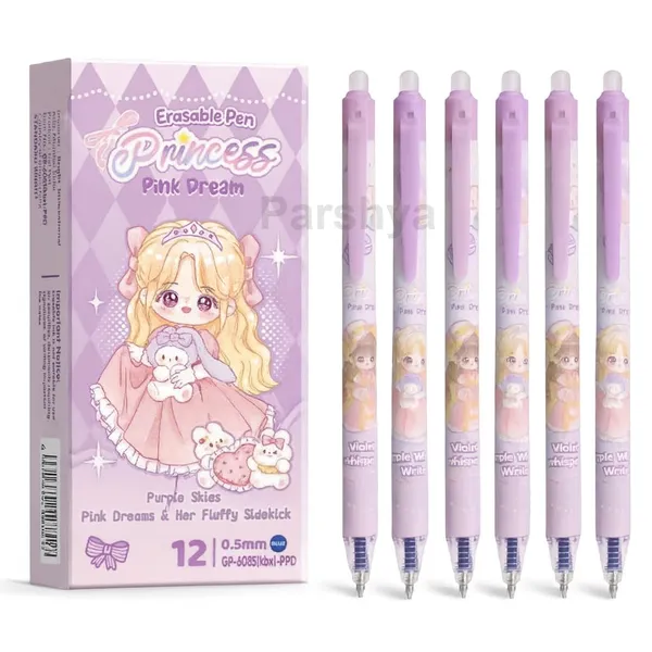 Purple_Plastic_Erasable_Gel_Pen_Writing_&_Note_Taking_(Pack_of_12_)