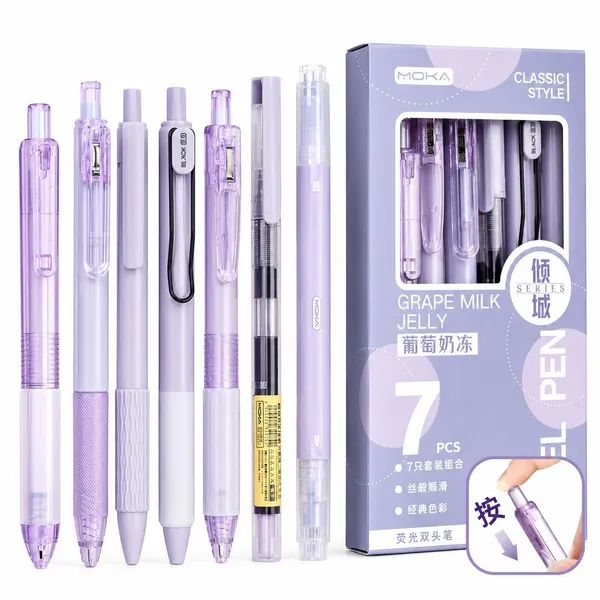Multicolor_Plastic_Gel_Pen_Highlighting_&_Studying_(Pack_of_6_)