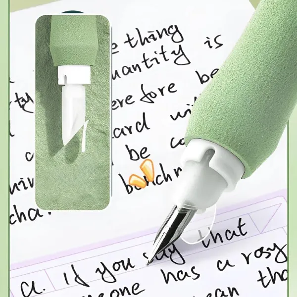 Green_&_White_Plastic_Click_Fountain_Pen_Writing_&_Note_Taking_(Pack_of_2_)