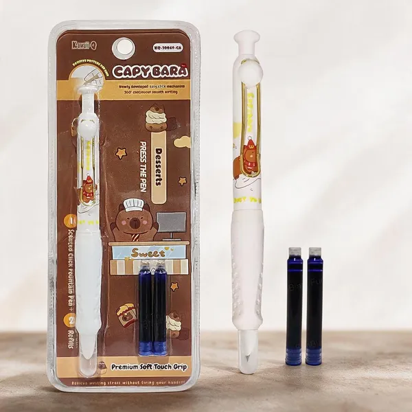 White_Plastic_Click_Fountain_Pen_Writing_&_Drawing_(Pack_of_2_)