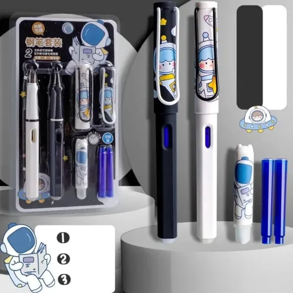 Black_&_White_Plastic_Fountain_Pen_Writing_&_Note_Taking_(Pack_of_2_)