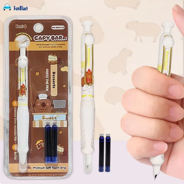 White_Plastic_Click_Fountain_Pen_Writing_&_Drawing_(Pack_of_2_)