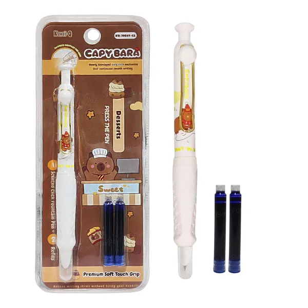 White_Plastic_Click_Fountain_Pen_Writing_&_Drawing_(Pack_of_2_)