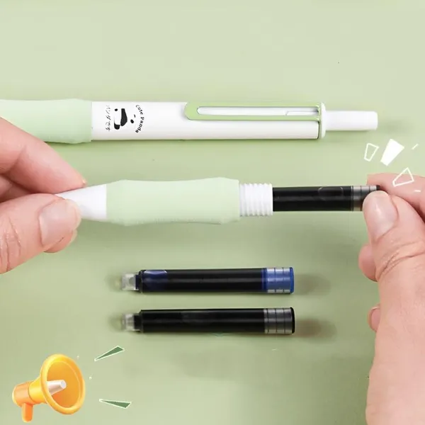 Green_&_White_Plastic_Click_Fountain_Pen_Writing_&_Note_Taking_(Pack_of_2_)