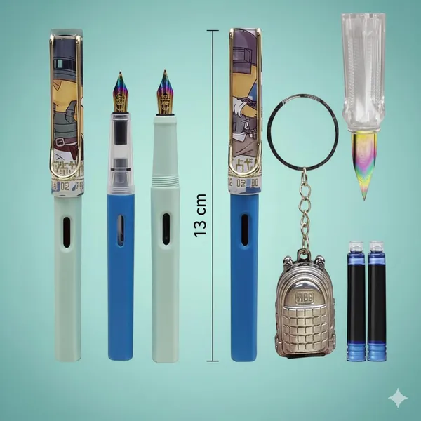 Green_&_Blue_Plastic_Fountain_Pen_Writing_&_Note_Taking_(Pack_of_2_)