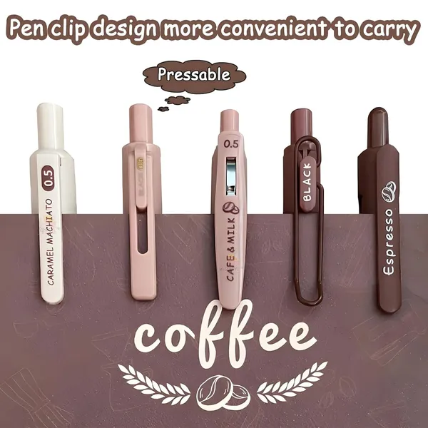 Brown_Plastic_Gel_Pen_Writing_&_Note_Taking_(Pack_of_5_)
