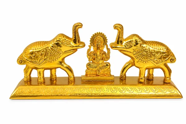 Gold_Tone_Lakshmi_With_Elephants_Religious_Idol