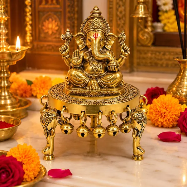 Metal_Traditional_Floral_Pooja_Chowki