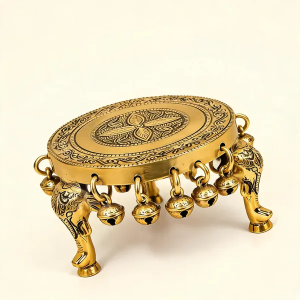 Brass_Traditional_Floral_Pooja_Chowki