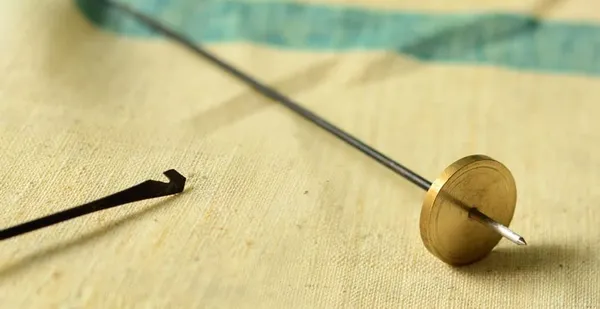 Aks_Creations_Takli_Drop_Spindle_Top_Khadi_Cotton_Yarn_Spinning_Metal_Tool_Gift_For_Beginners