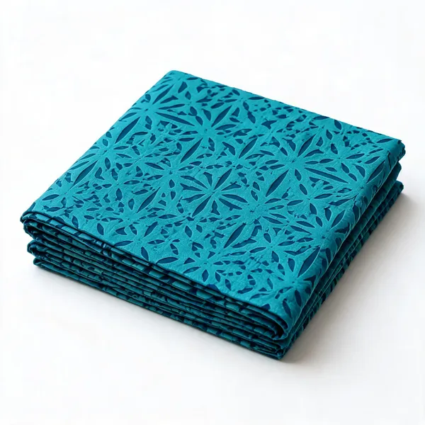 Teal_Blue_Cotton_Geometric_Floral_Applique_Fabric_2.5M