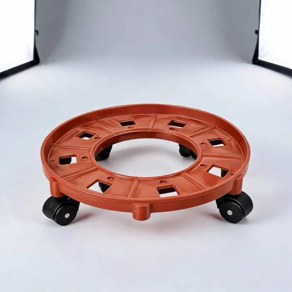 Plastic_Red_Rotating_Wheels_Lpg_Gas_Cylinder_Stand_Trolley