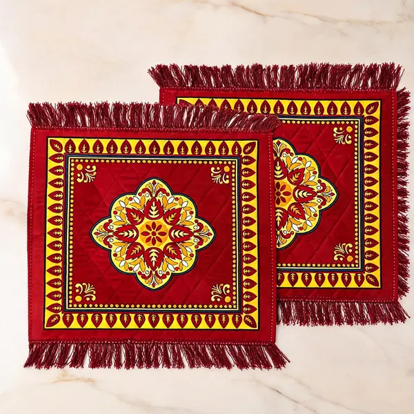 Velvet_Red_Mandala_Floral_Pooja_Aasan_Set_Of_2
