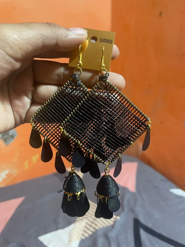 Black_Stainless_Steel_Earrings_For_Women_-_Pack_of_4