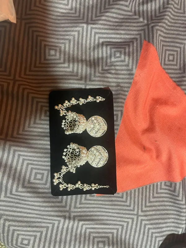 White_Stainless_Steel_Jhumka_Earrings_For_Women_-_Pack_of_2