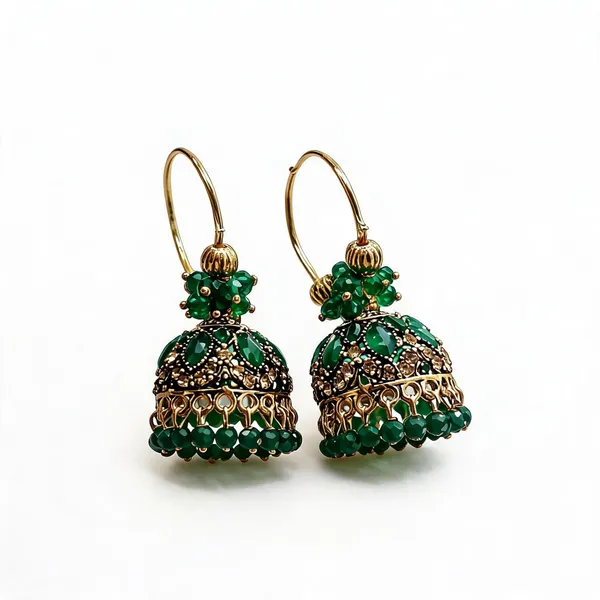 Green_Gold_Stainless_Steel_Jhumka_Earrings_For_Women_-_Pack_of_2
