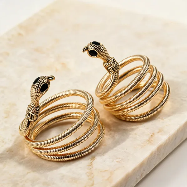 Gold_Stainless_Steel_Snake_Bracelet_For_Women_-_Pack_of_2
