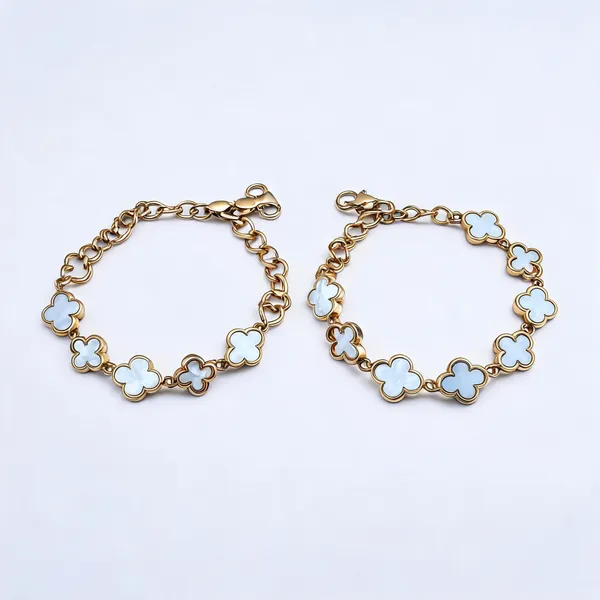 White_Gold_Stainless_Steel_Anti-Tarnish_Bracelet_For_Women_-_Pack_of_2