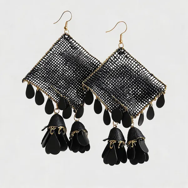 Black_Stainless_Steel_Earrings_For_Women_-_Pack_of_4
