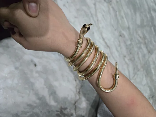 Gold_Stainless_Steel_Snake_Bracelet_For_Women_-_Pack_of_2