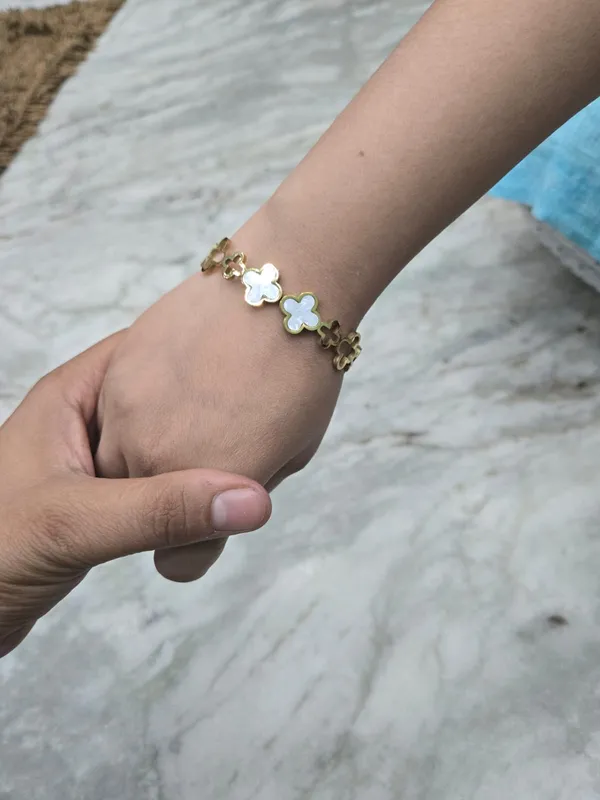 White_Gold_Stainless_Steel_Anti-Tarnish_Bracelet_For_Women_-_Pack_of_2