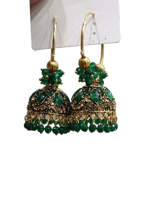 Green_Gold_Stainless_Steel_Jhumka_Earrings_For_Women_-_Pack_of_2