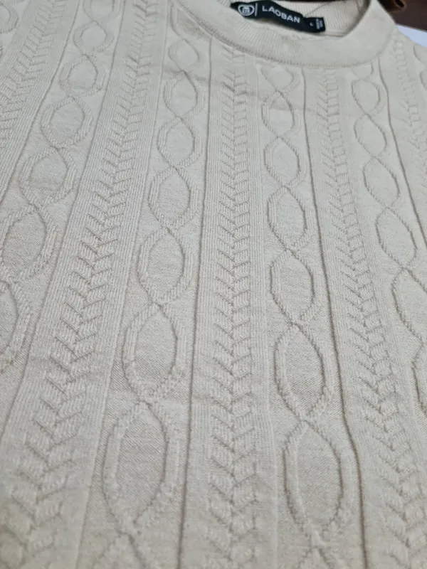 Beige_Acrylic_Cable_Knit_Sweater_For_Men