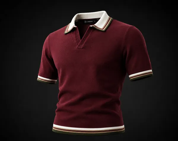 Maroon_And_White_Cotton_Body-Fit_Half_Sleeve_Polo_For_Men