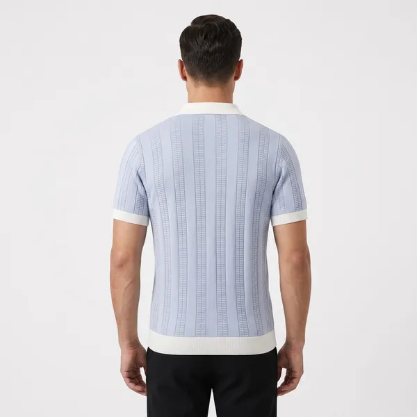 Blue_And_White_Cotton_Body-Fit_Zip_Polo_For_Men